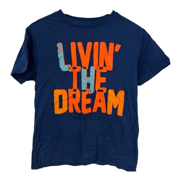 Crazy 8 Blue Tee with Orange and Light Blue Print - Picture 4 of 4